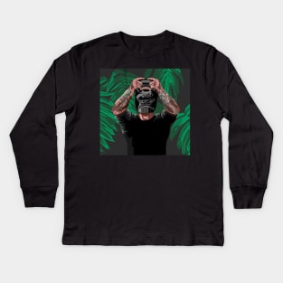 Joe Rogan and his inner Gorilla Kids Long Sleeve T-Shirt